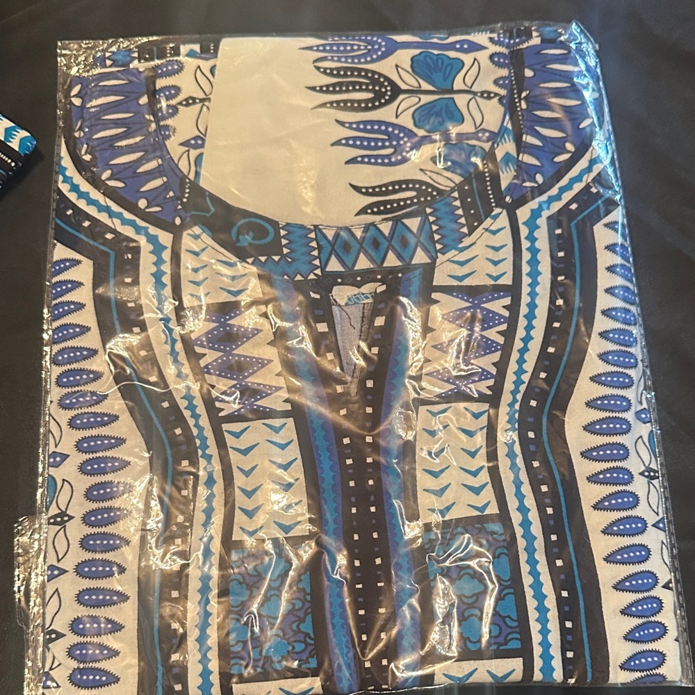 Blue & White dashiki new